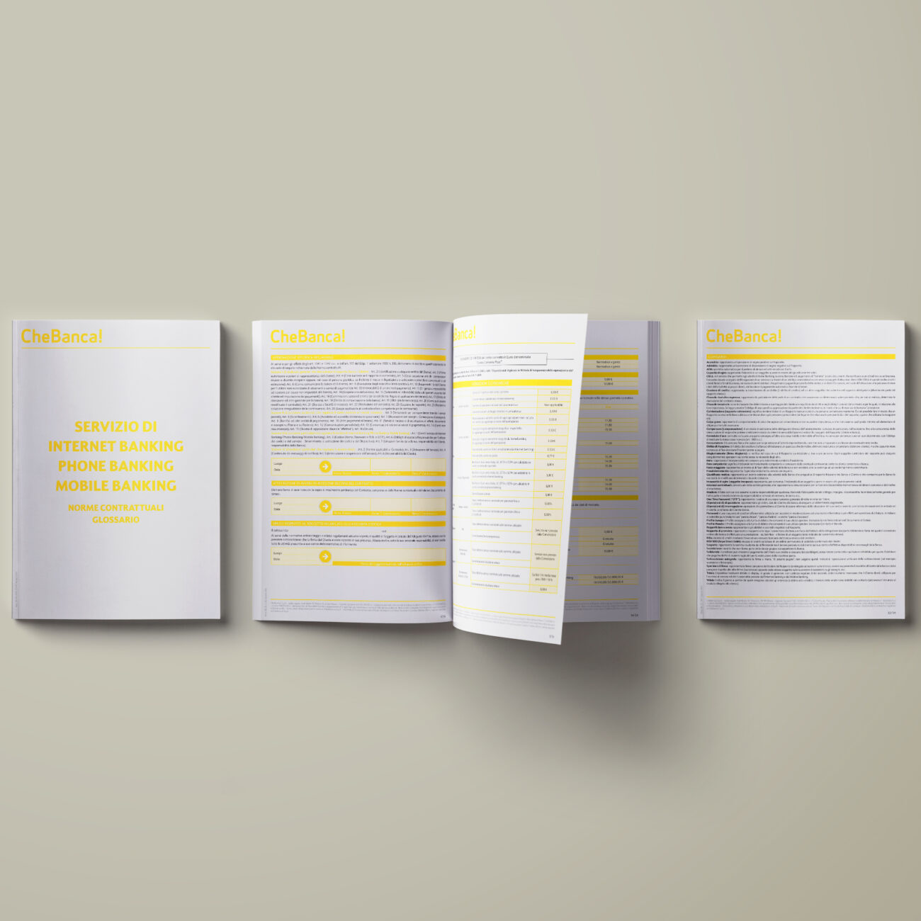Modulistica CheBanca, document design di Studio Daffi