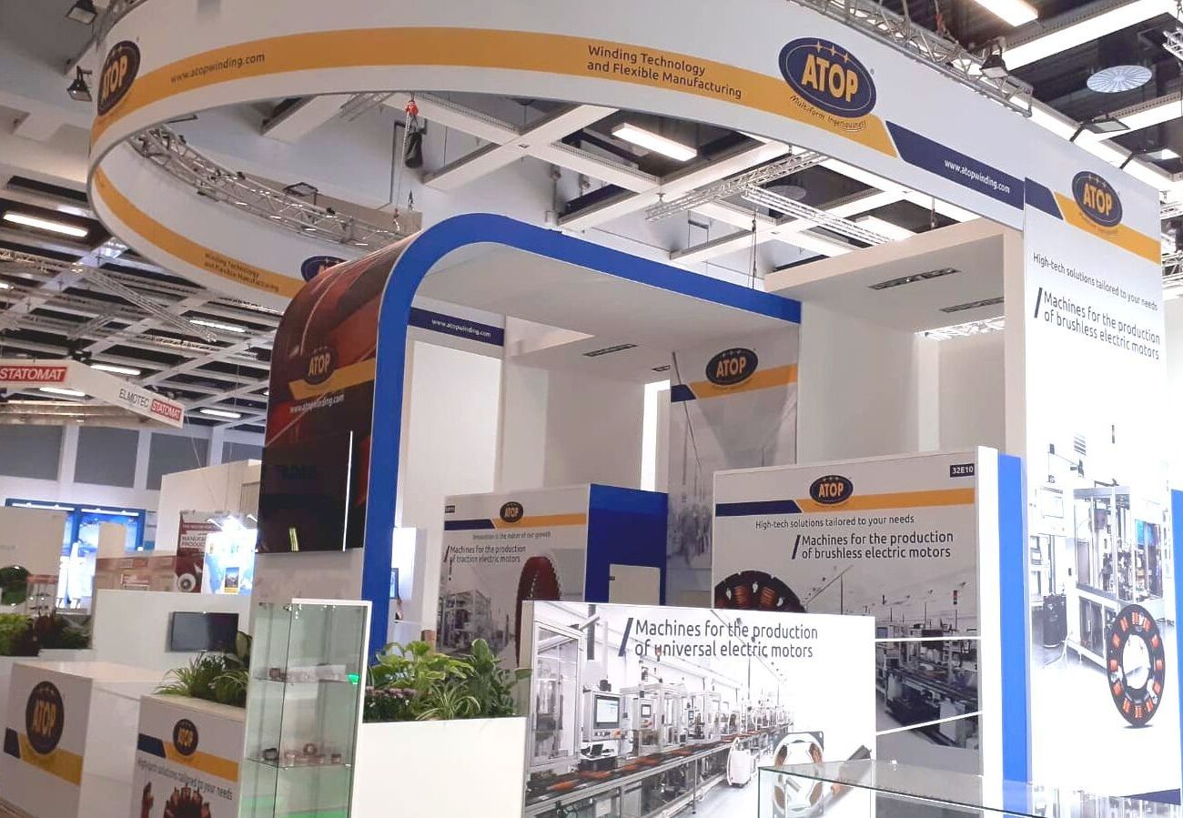 Stand fieristico Atop, progetto di allestimento IdearAD