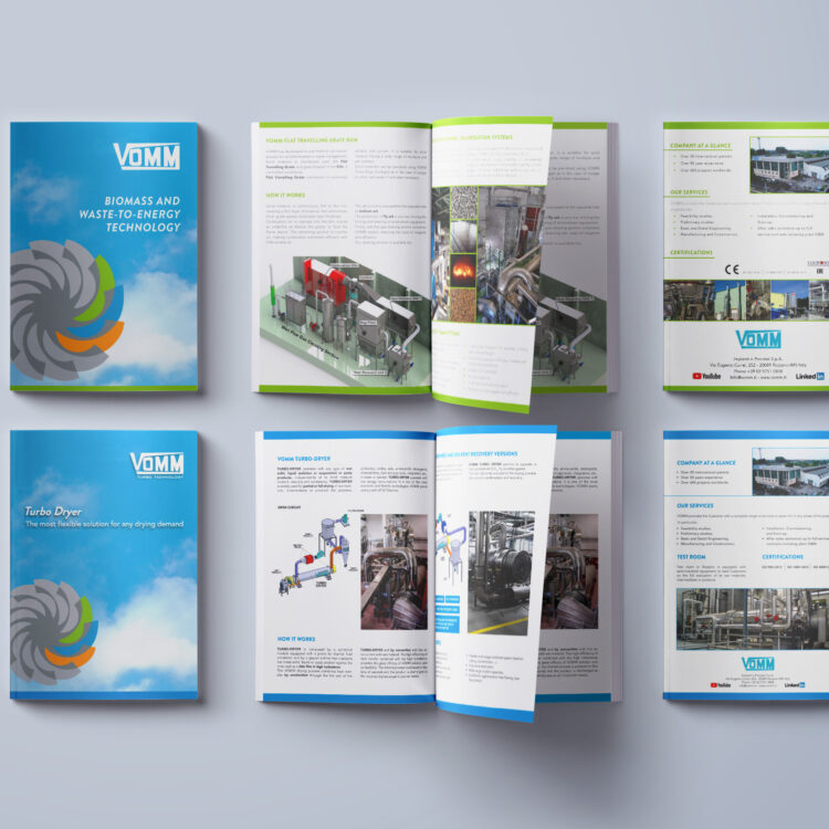 Brochure Vomm, progetto grafico Studio Daffi
